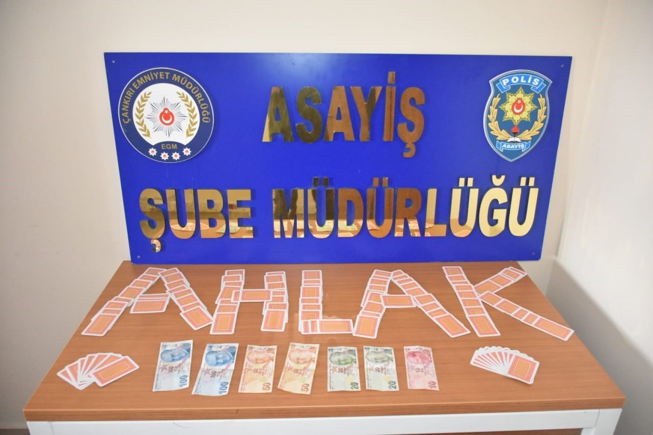 Çankırı’da kumar oynayan şahıslara suçüstü baskın