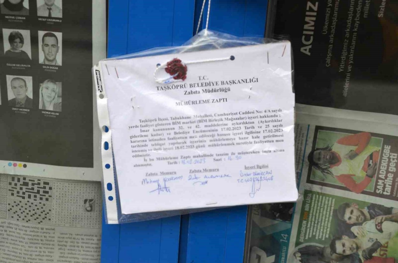 BİM’in aynı ilçedeki iki mağazasına mühür