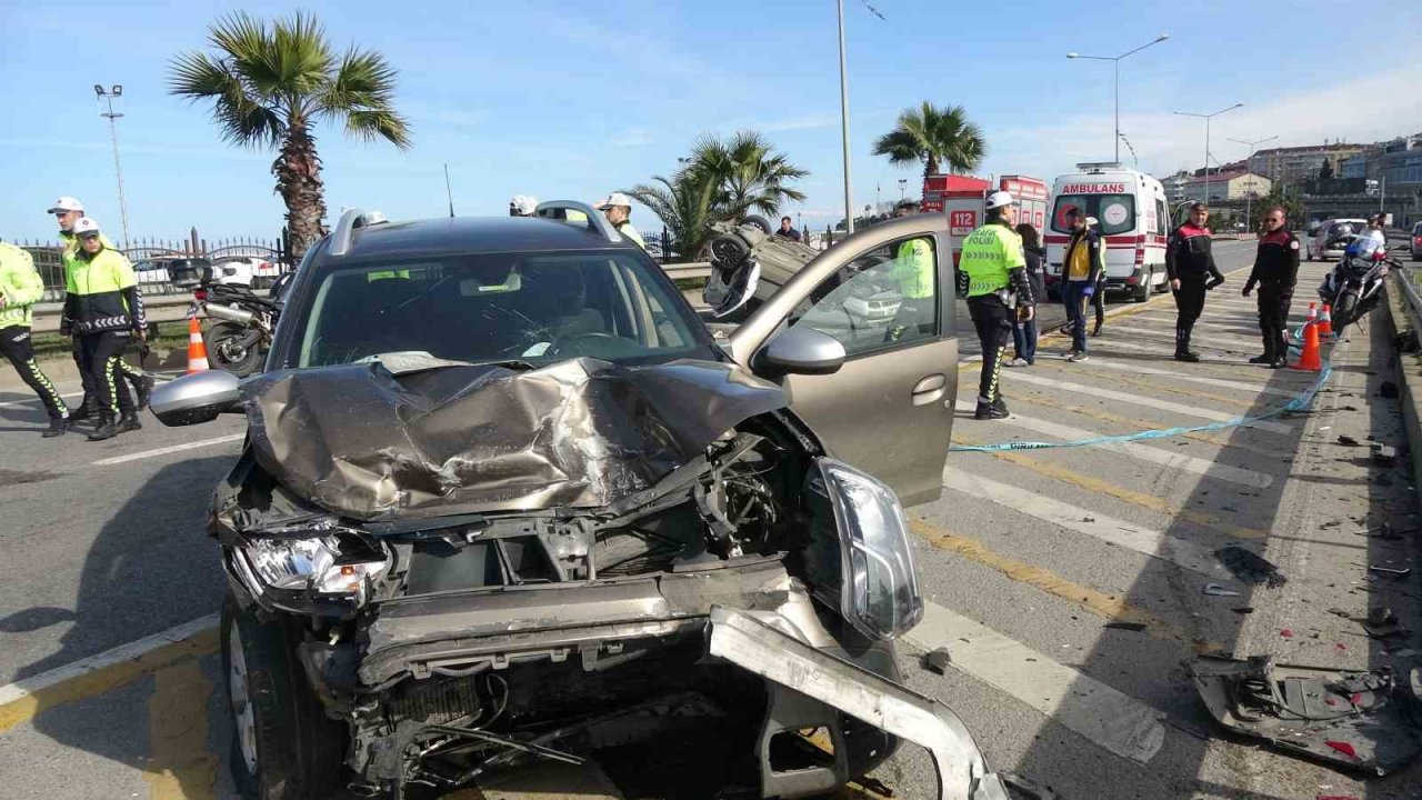 Trabzon’da sahil yolunda kaza: 1 ölü, 4 yaralı