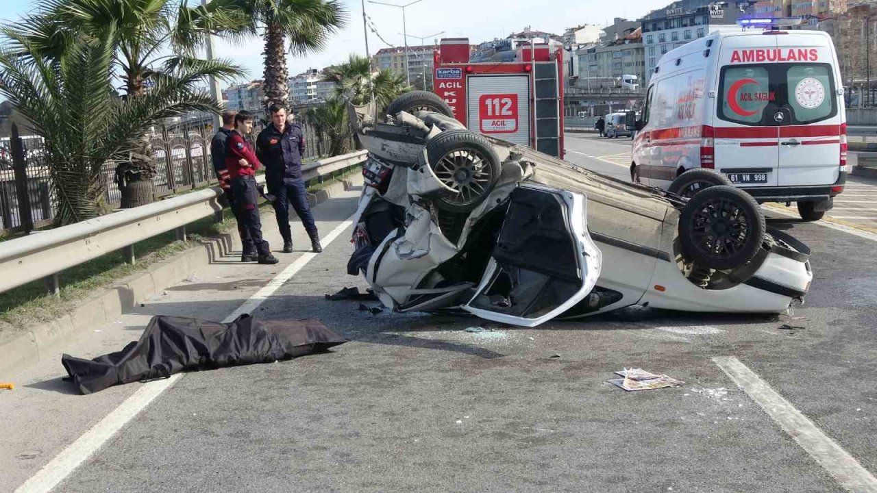 Trabzon’da sahil yolunda kaza: 1 ölü, 4 yaralı