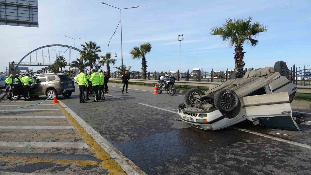 Trabzon’da sahil yolunda kaza: 1 ölü, 4 yaralı