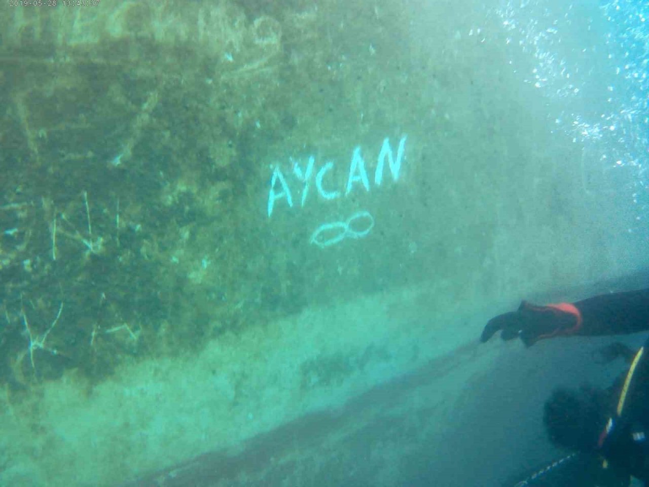 Depremde kaybettikleri arkadaşlarını Kadınlar Günü’nde su altına dalarak andılar