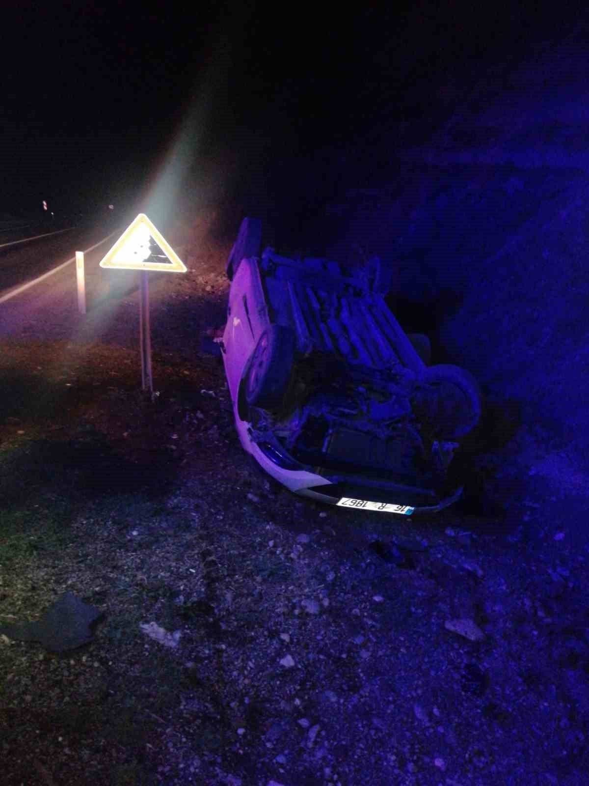 Karabük’te otomobil takla attı: 4 yaralı