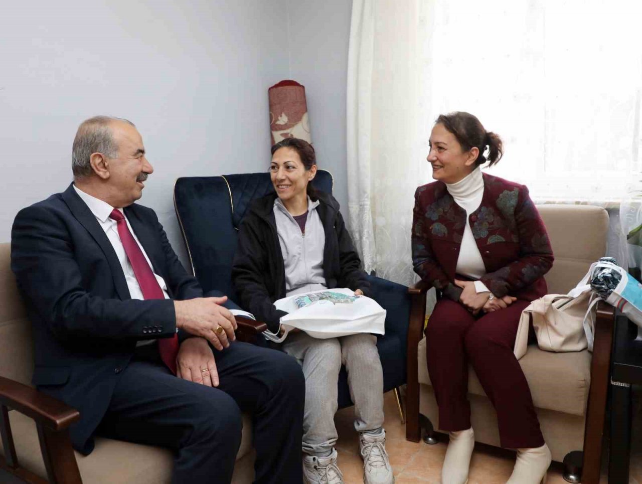 Başkan’dan moral ziyareti