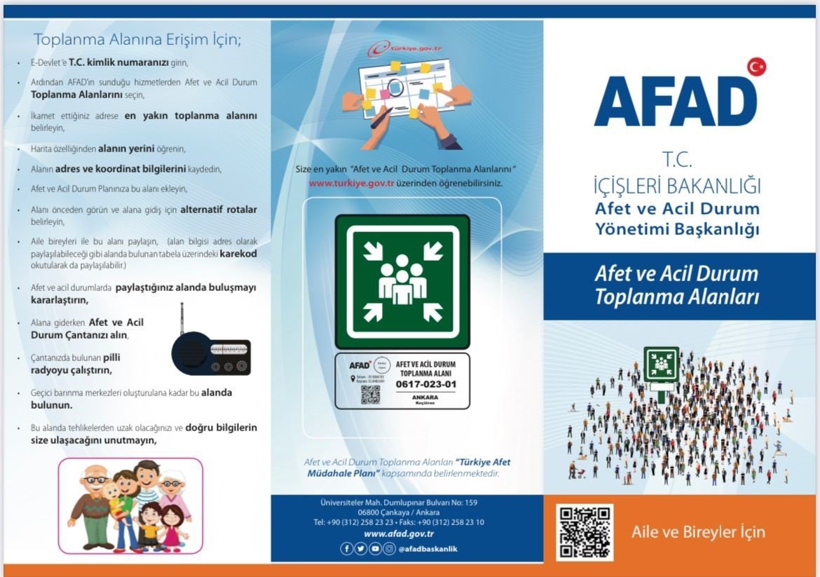 Büyükkılıç’tan “Toplanma Alanları” hatırlatması