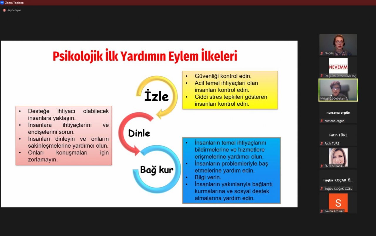 NEVÜ’de “Afet Sonrası Psikososyal Destek” eğitimi verildi