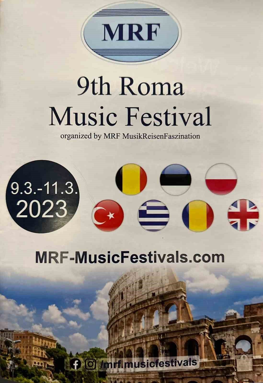 Türkiye’yi 12. Roma Müzik Festivali’nde temsil ettiler