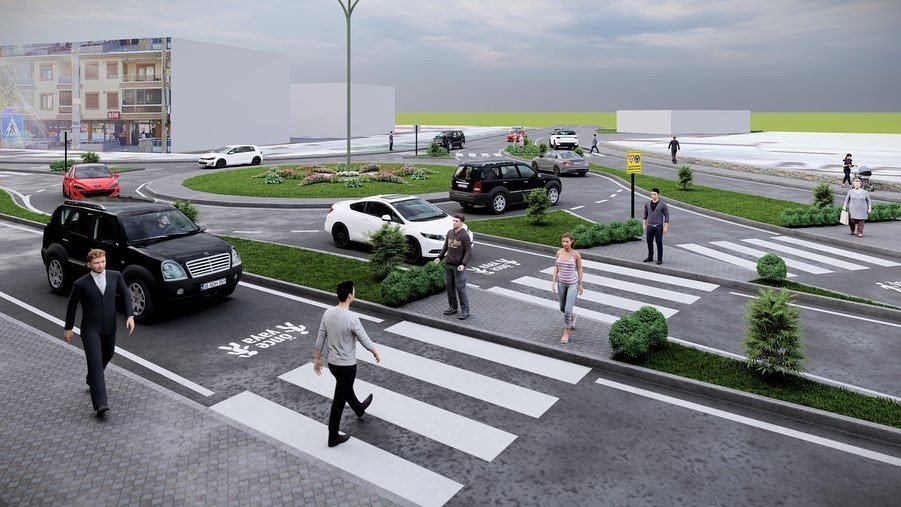 Armutçuk’taki pazaryeri girişine “Akıllı Kavşak”