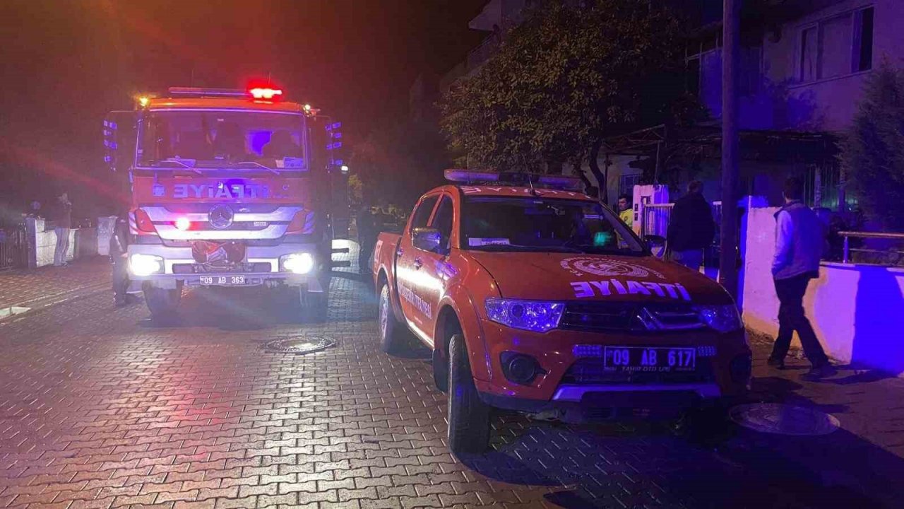 Aydın’da ev yangını panikletti