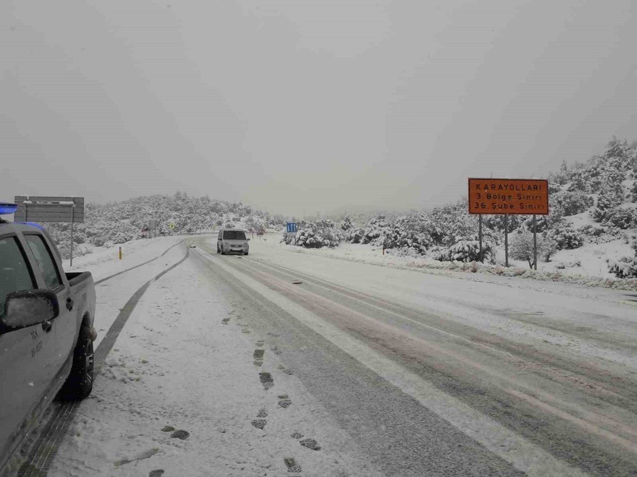 Antalya-Konya karayolunda kar yağışı başladı
