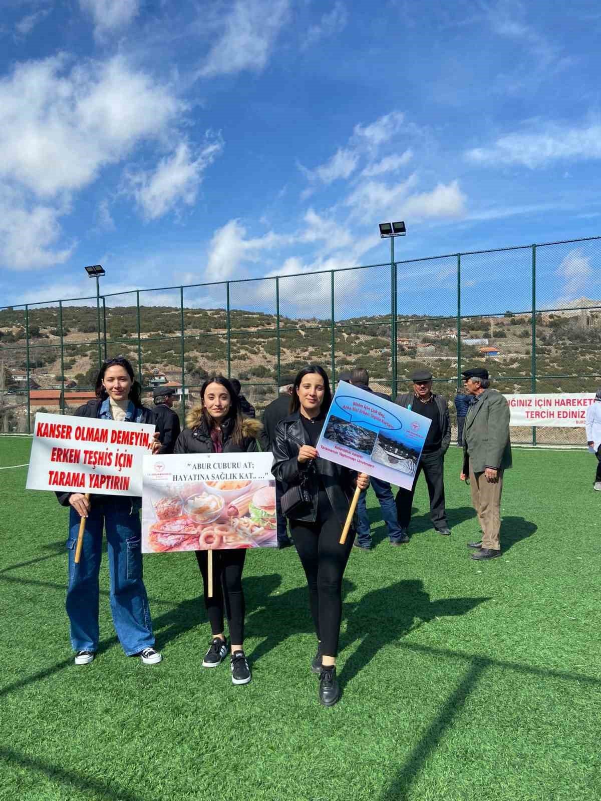 Burdurlu köylülerden "Nefes Al, Hareket Et, Yaşadığını Fark Et" farkındalığı