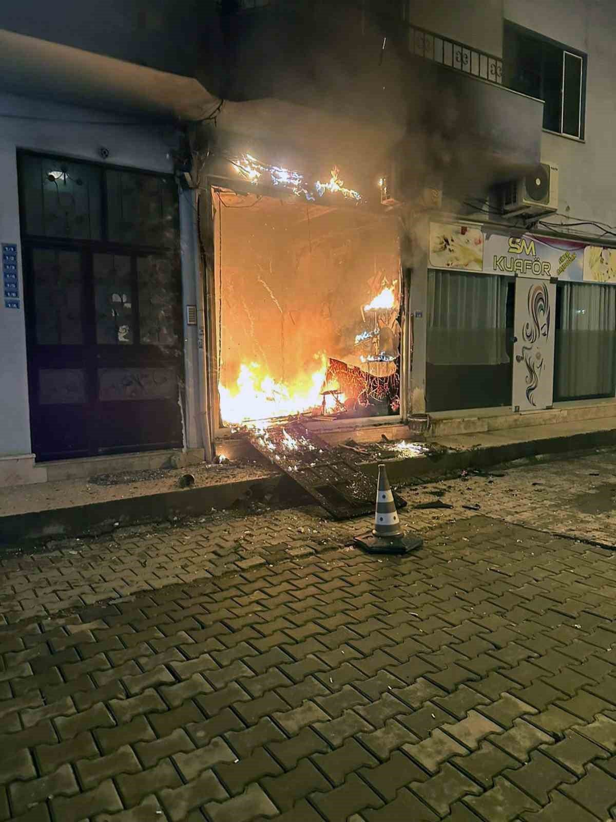 Dalaman’da işyeri yangınına kundaklama şüphesi