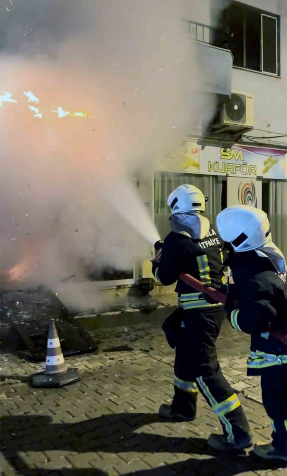 Dalaman’da işyeri yangınına kundaklama şüphesi