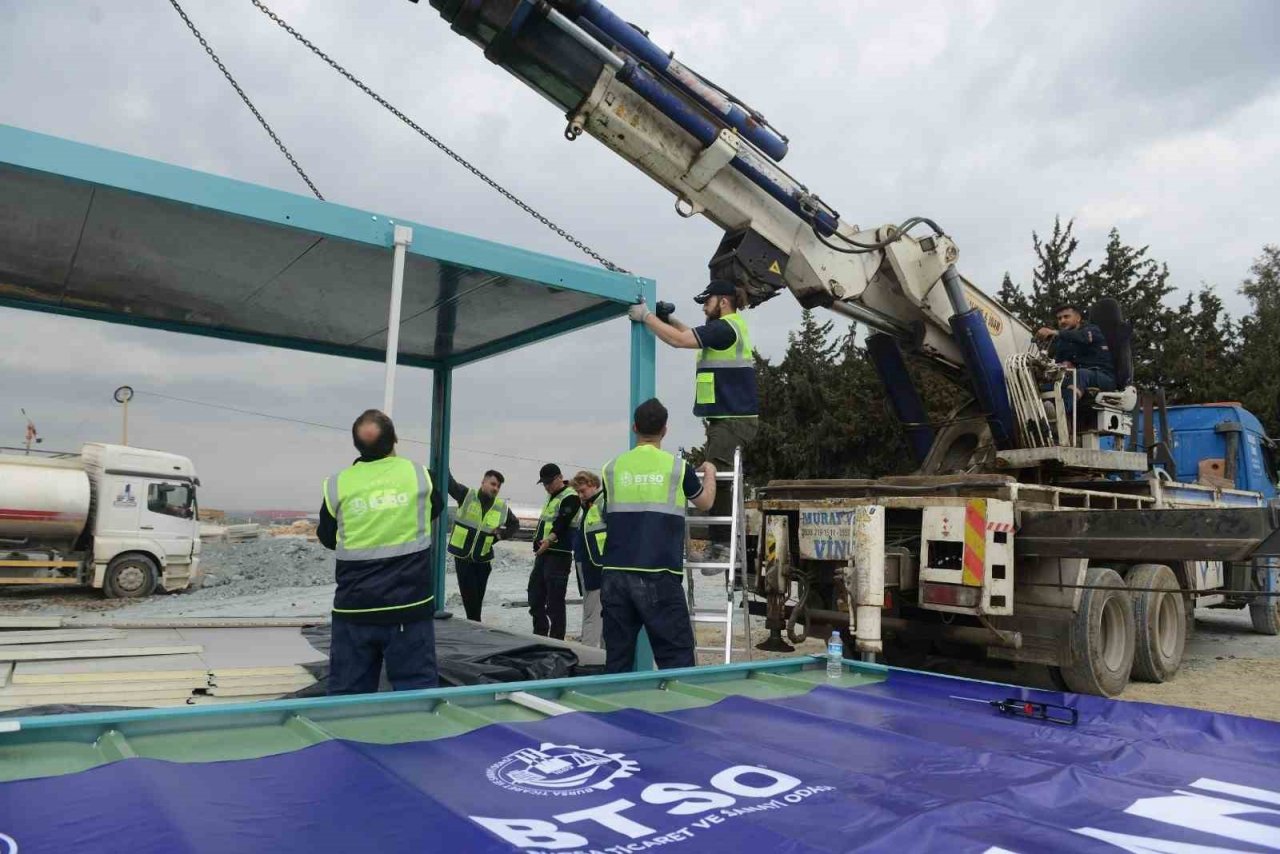 BTSO Geçici Yaşam Merkezi depremzedelerin yaralarını saracak