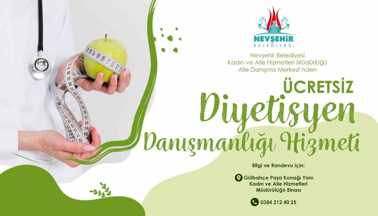Nevşehir Belediyesi’nden ’ücretsiz diyetisyen danışmanlık’ hizmeti