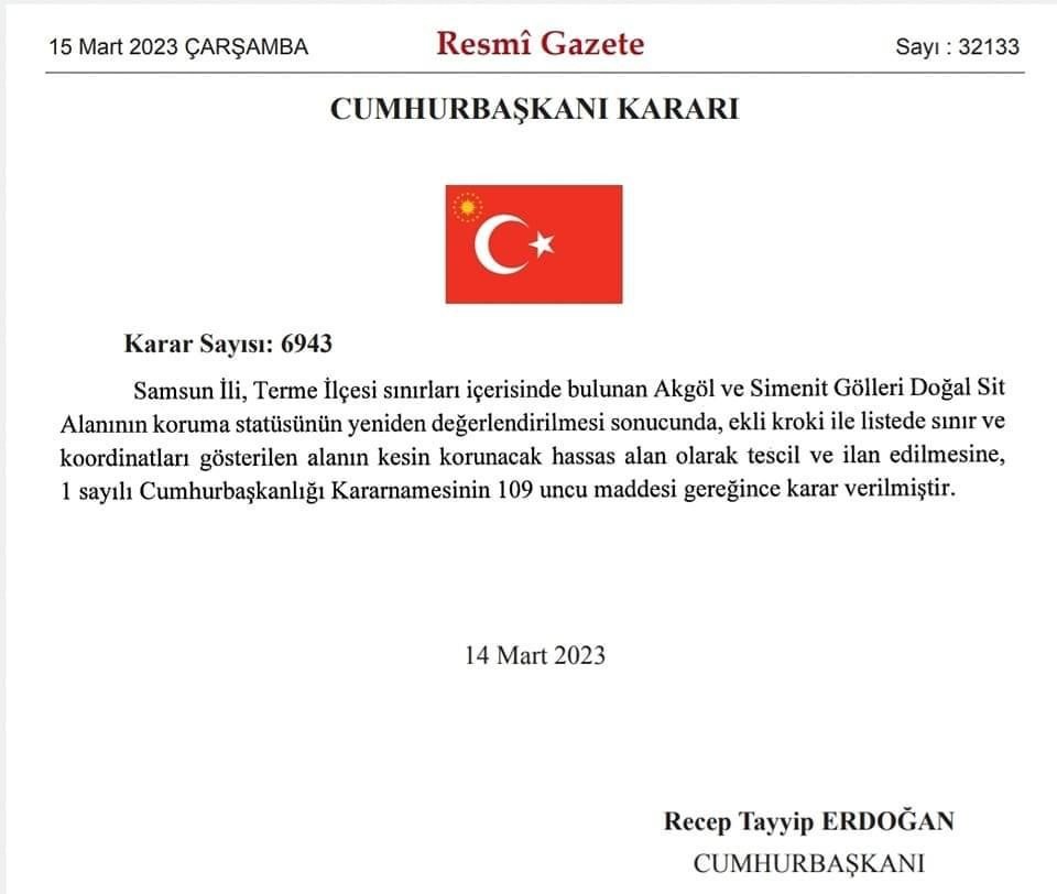 Akgöl ve Simenit Gölleri ‘kesin korunacak hassas alan’ ilan edildi