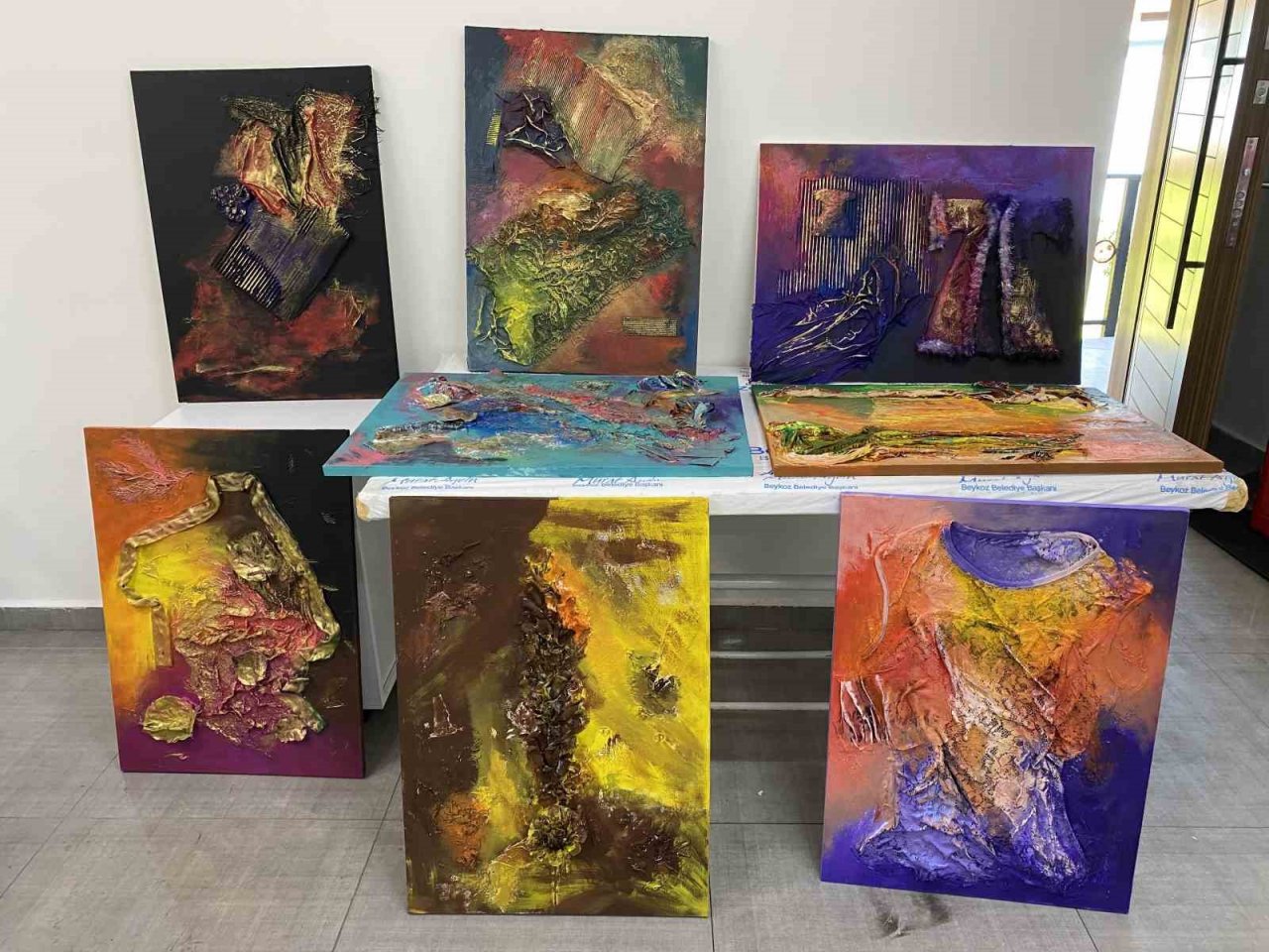 Beykozlu ev kadınları “Sıfır Atık” için tablolar üretiyor