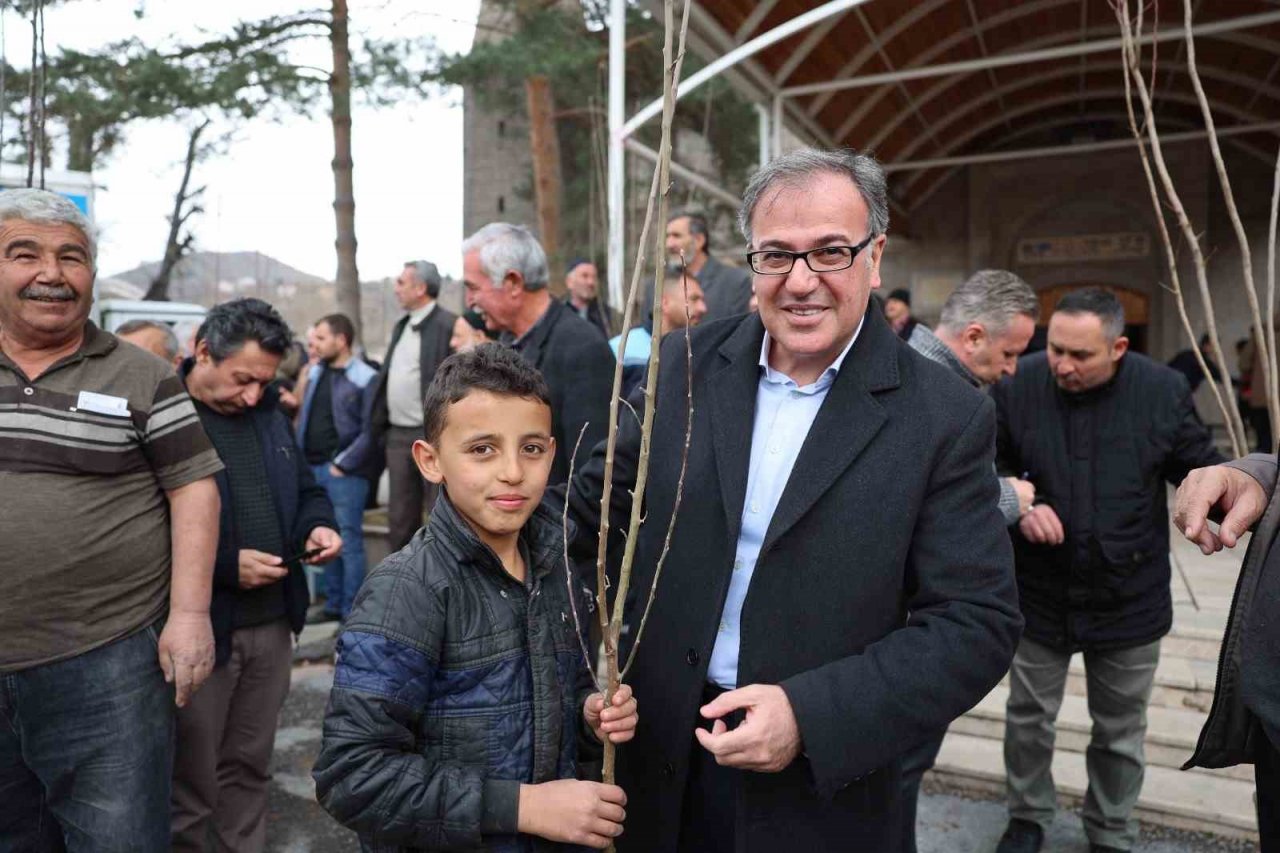 Fidan belediyeden meyve vatandaştan