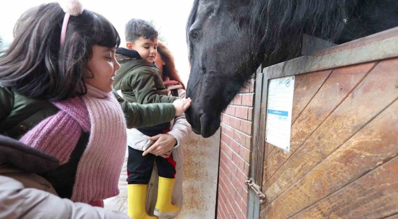 Miniklere ücretsiz at biniş eğitimleri veriliyor