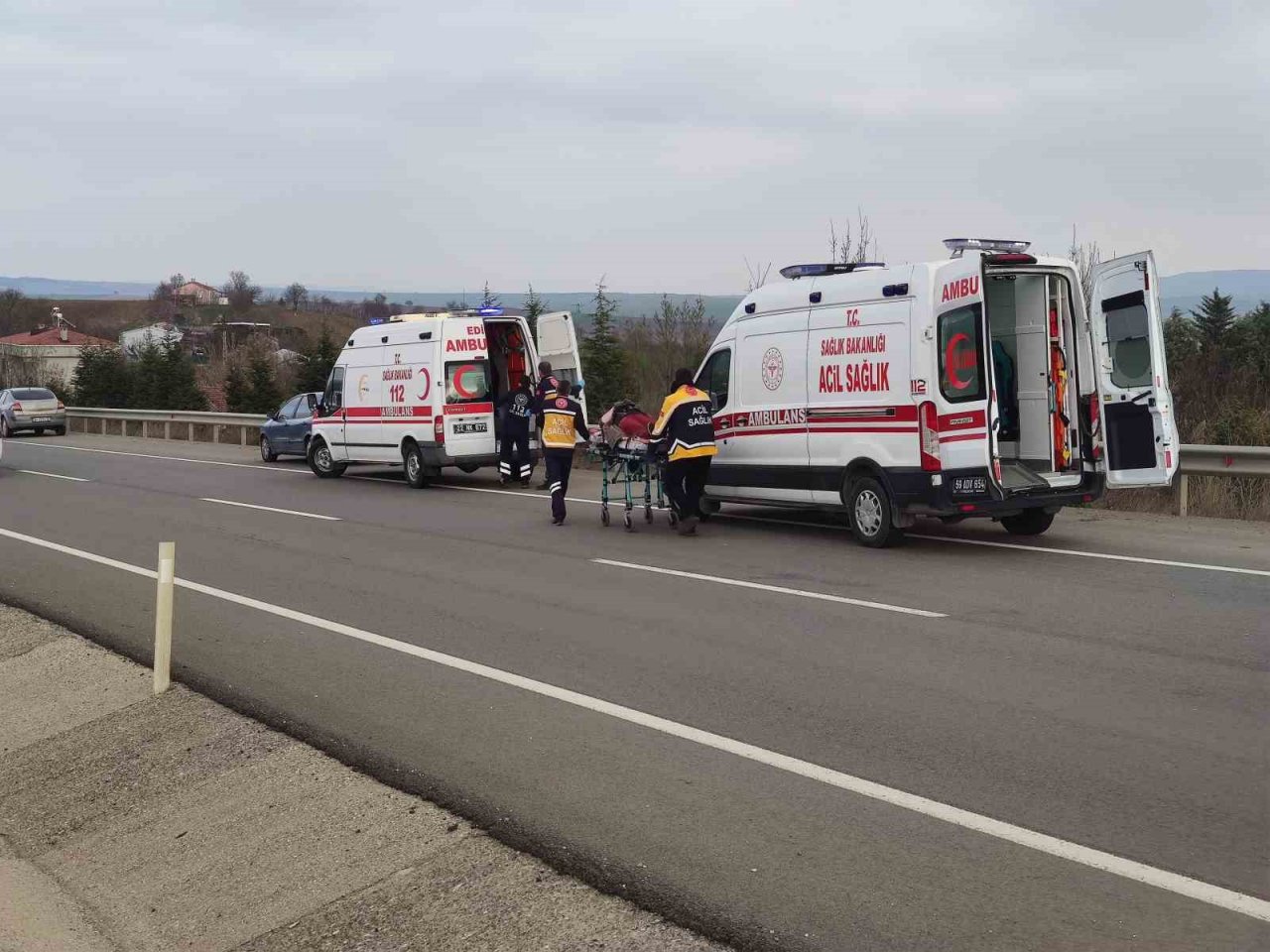 Tekirdağ’da otomobil biçerdövere çarptı: 1 ölü
