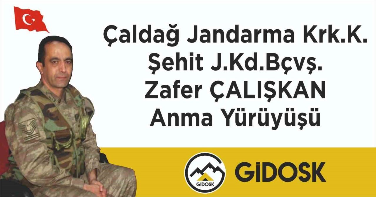 Giresun’da 2016 yılında şehit olan J.Kd.Bçvş. Zafer Çalışkan için zirve yürüyüşü düzenlendi