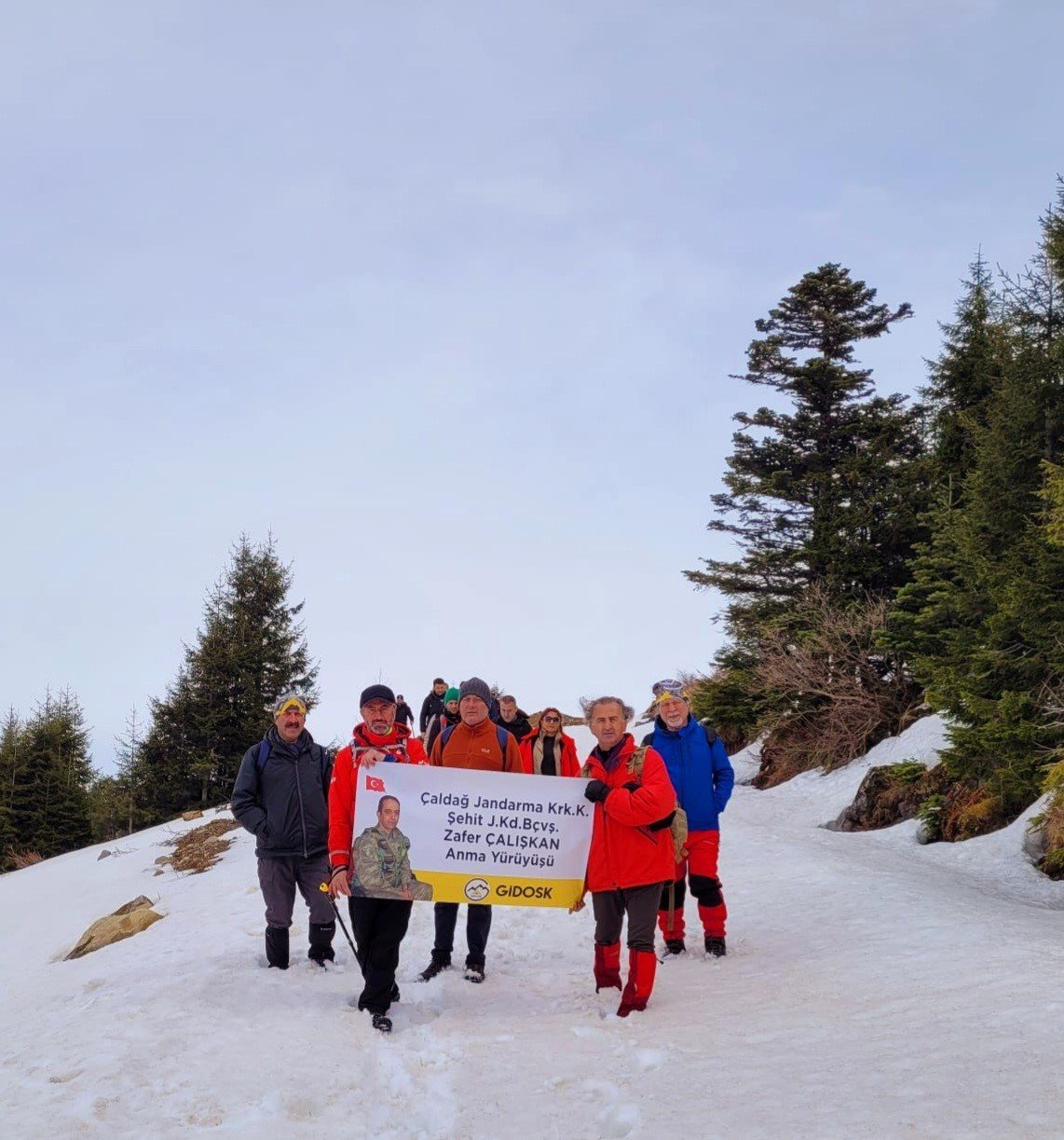 Giresun’da 2016 yılında şehit olan J.Kd.Bçvş. Zafer Çalışkan için zirve yürüyüşü düzenlendi