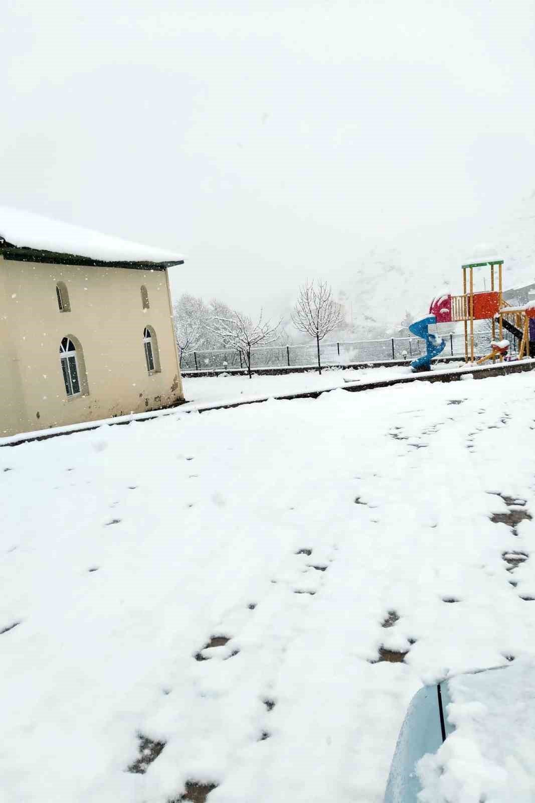 Gümüşhane’nin yükseklerinde kar yağışı etkili oluyor