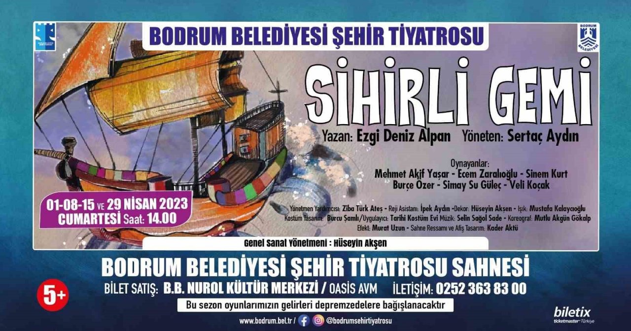 Bodrum’da "Sihirli Gemi" adlı çocuk oyunu sahnede