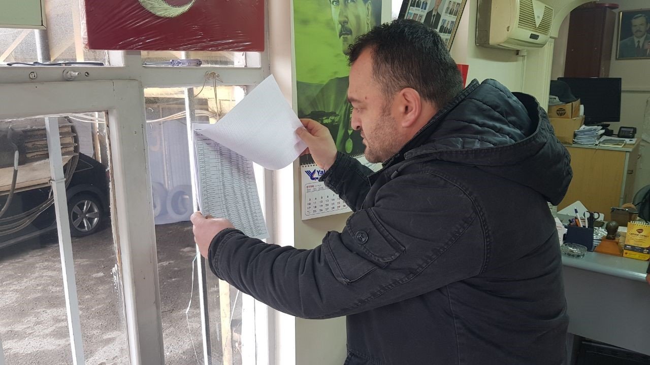 Seçmen listeleri muhtarlıklara asıldı