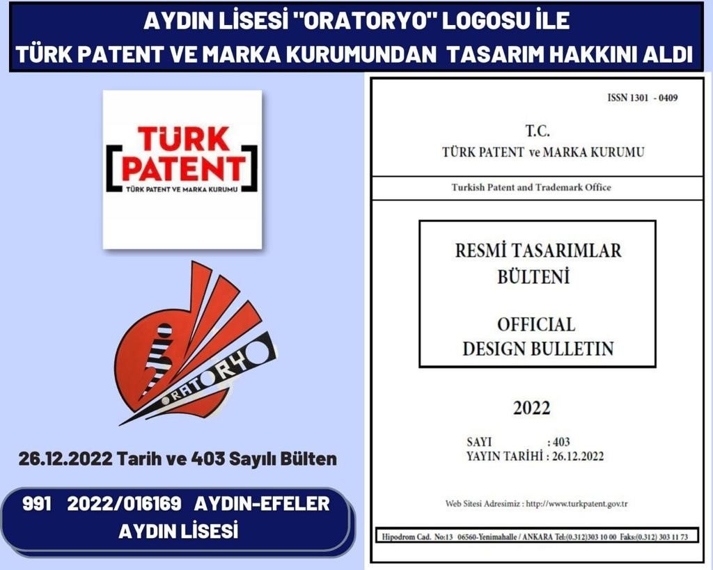 Aydın Lisesi’nin patent başarısı