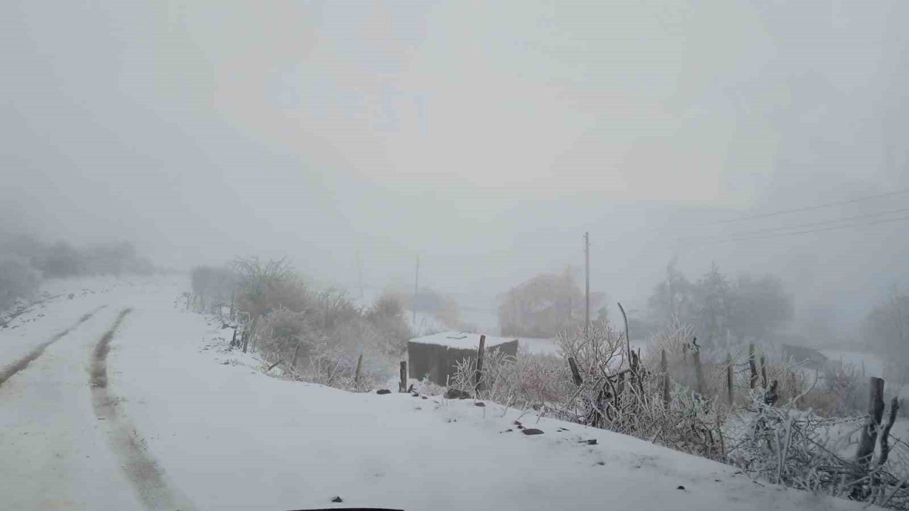 Ordu’nun yüksek kesimleri karla kaplandı