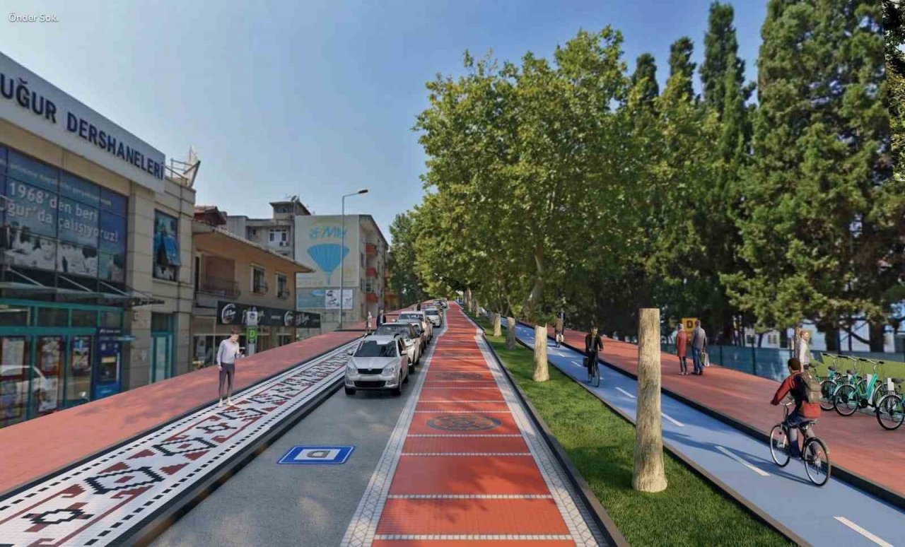 Çark Caddesi’ne dekoratif dokunuşlar