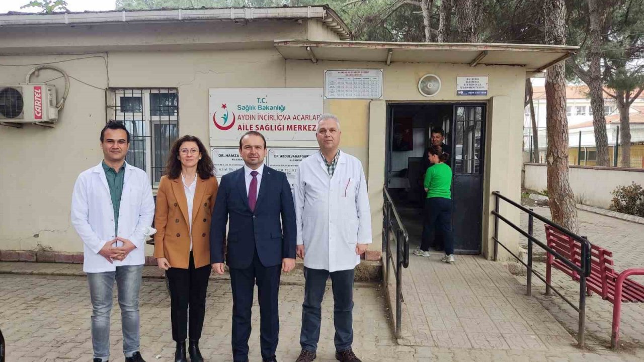 Aydın İl Sağlık Müdürü Şenkul İncirliova’daki sağlık çalışmalarını yerinde inceledi