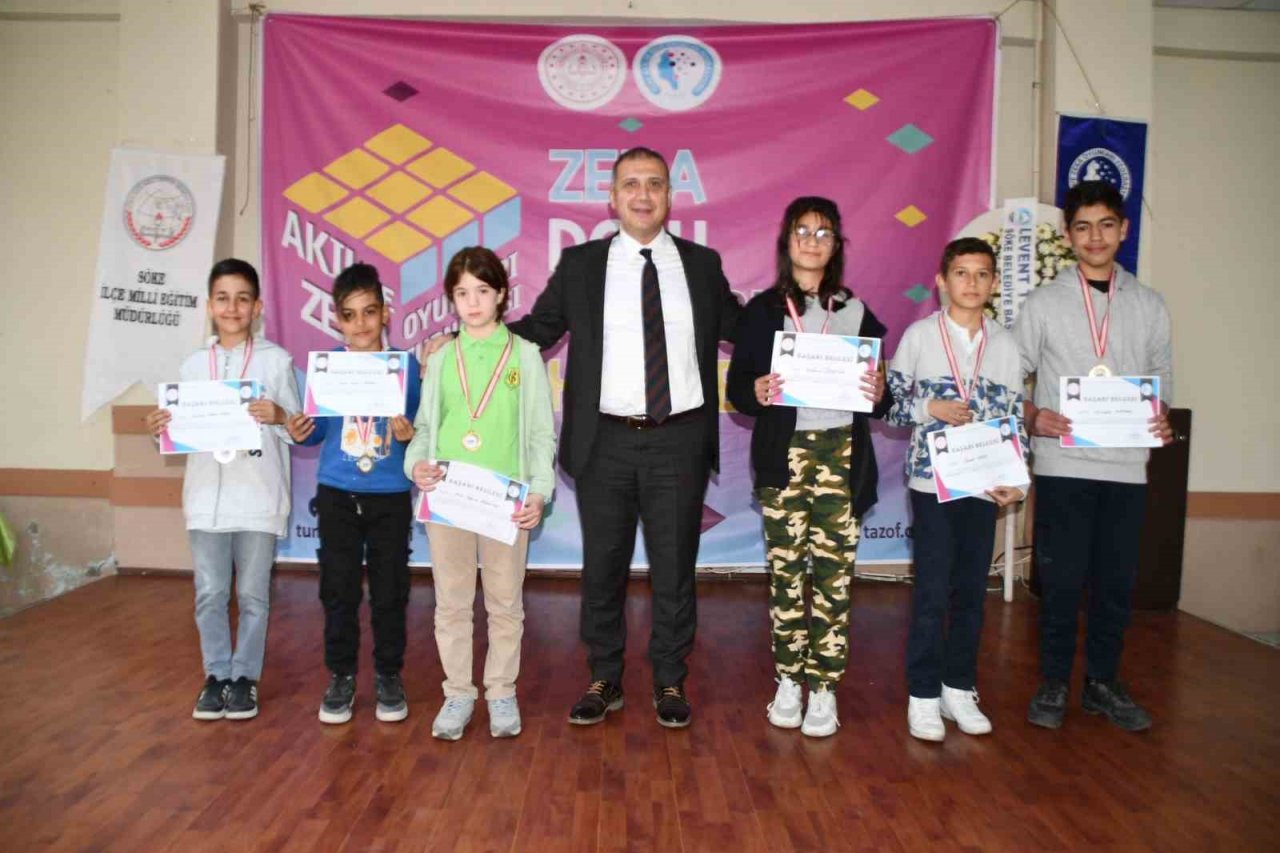 Söke’de akıl ve zeka oyunları ilçe turnuvası ödül töreni yapıldı