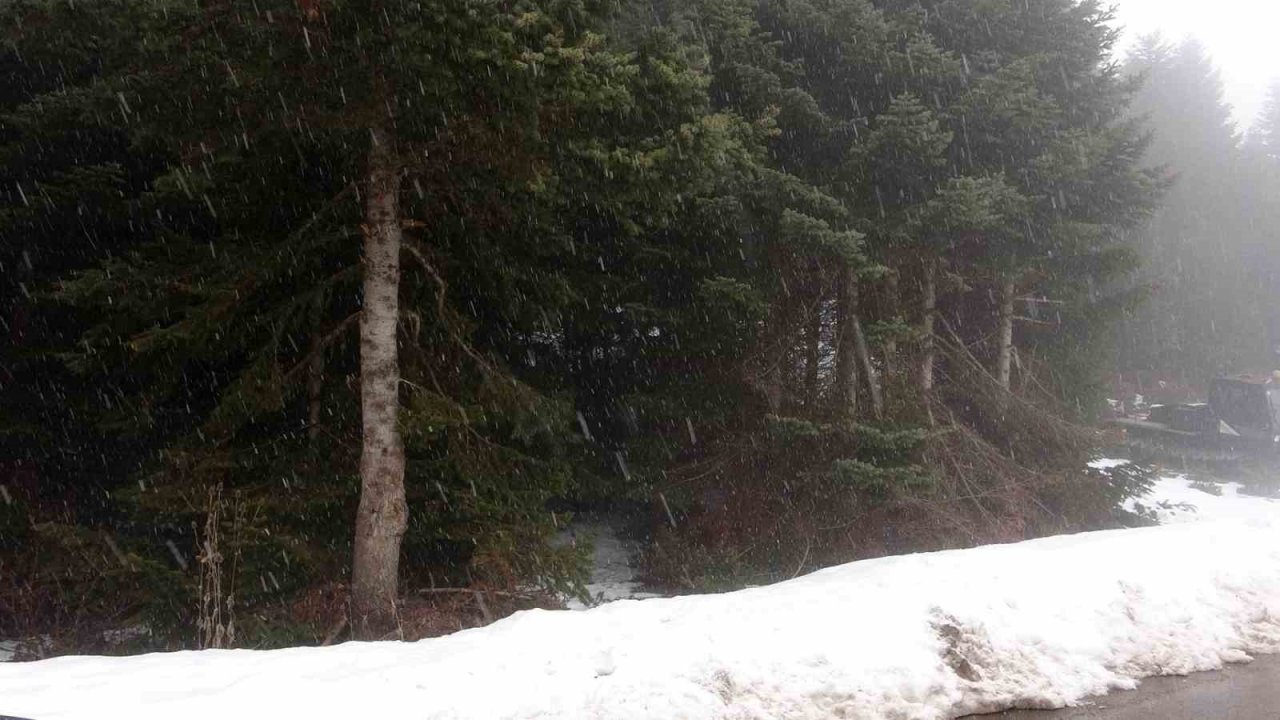 Bolu’nun yüksek kesimlerinde kar yağışı etkili oluyor