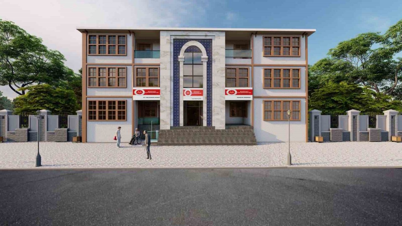 Büyük sel afetinde yıkılan müftülük binasının temeli yeniden atıldı