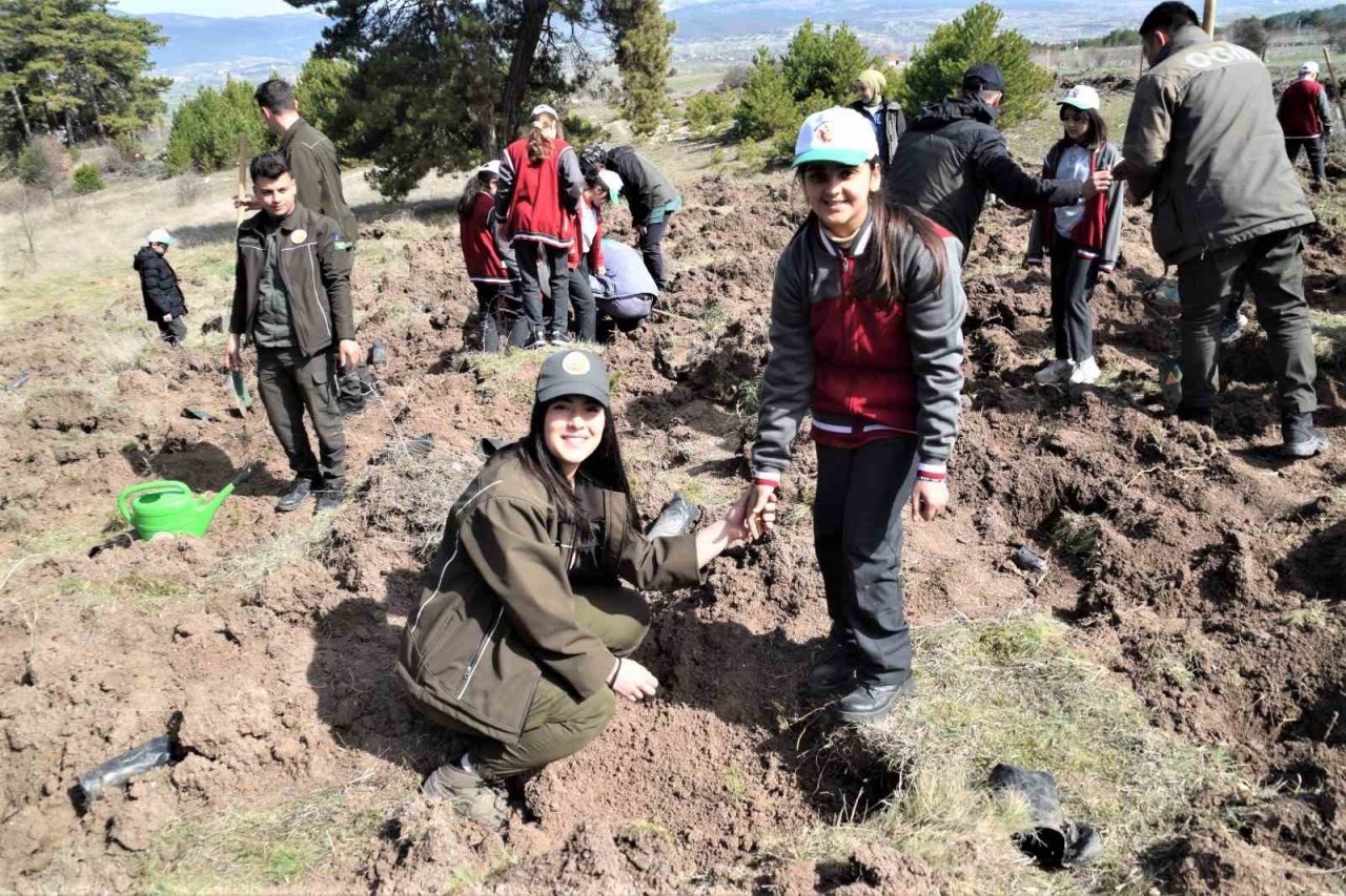 Domaniç’te 250 karaçam fidanı toprakla buluştu