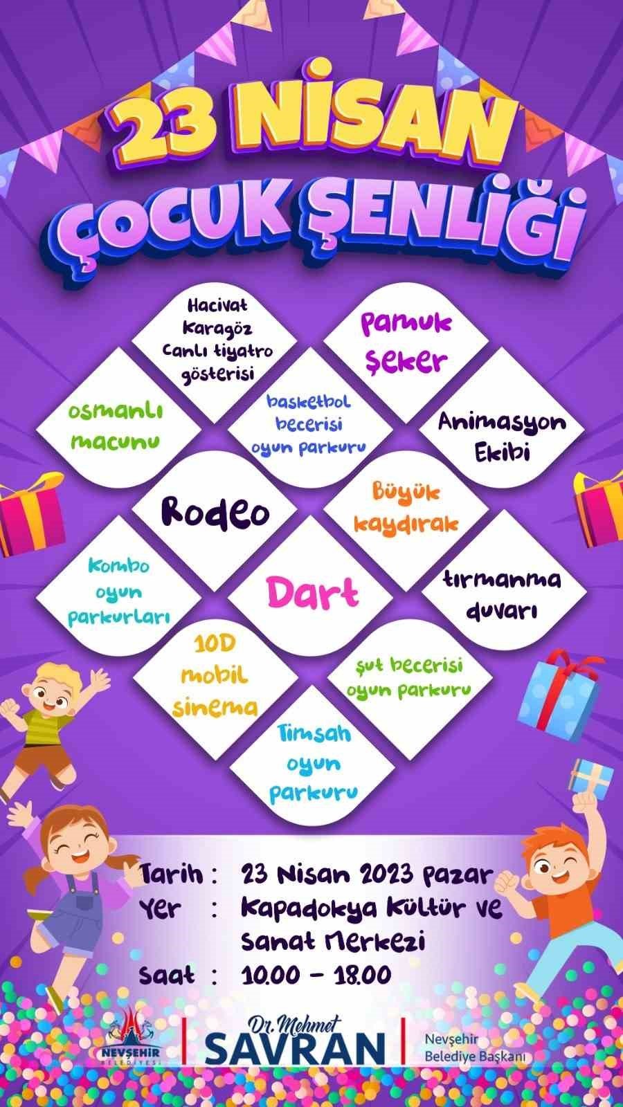 Nevşehir Belediyesi’nden çocuklara 23 Nisan hediyesi