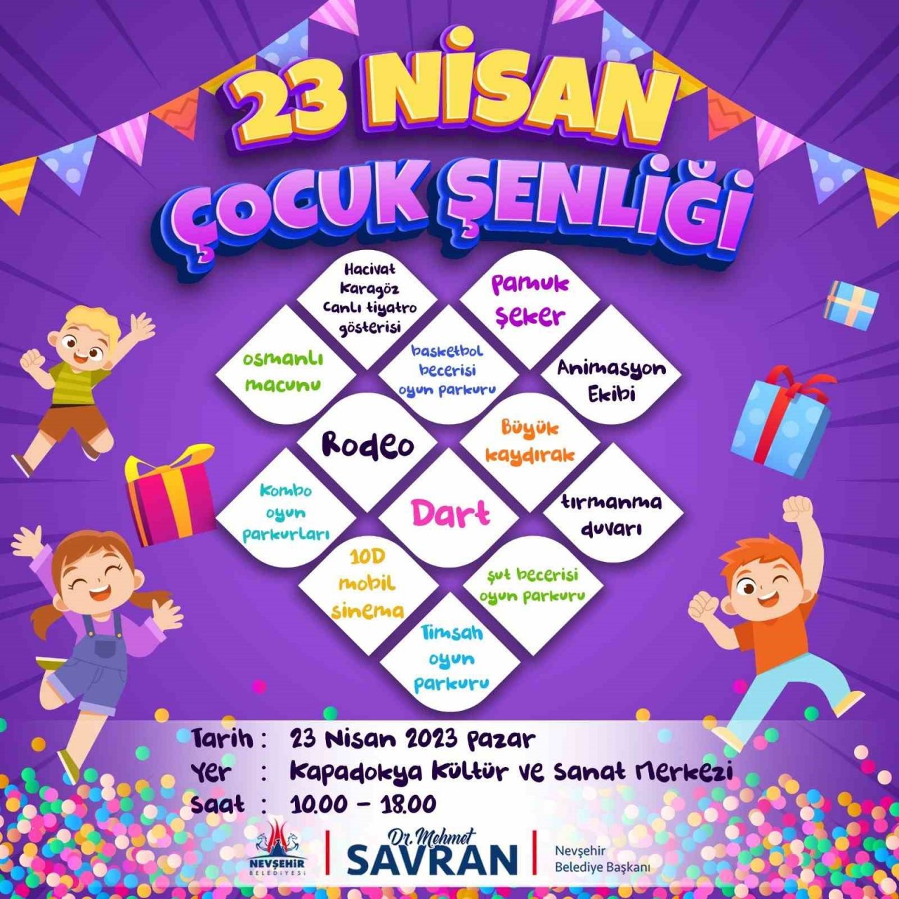 Nevşehir Belediyesi’nden çocuklara 23 Nisan hediyesi