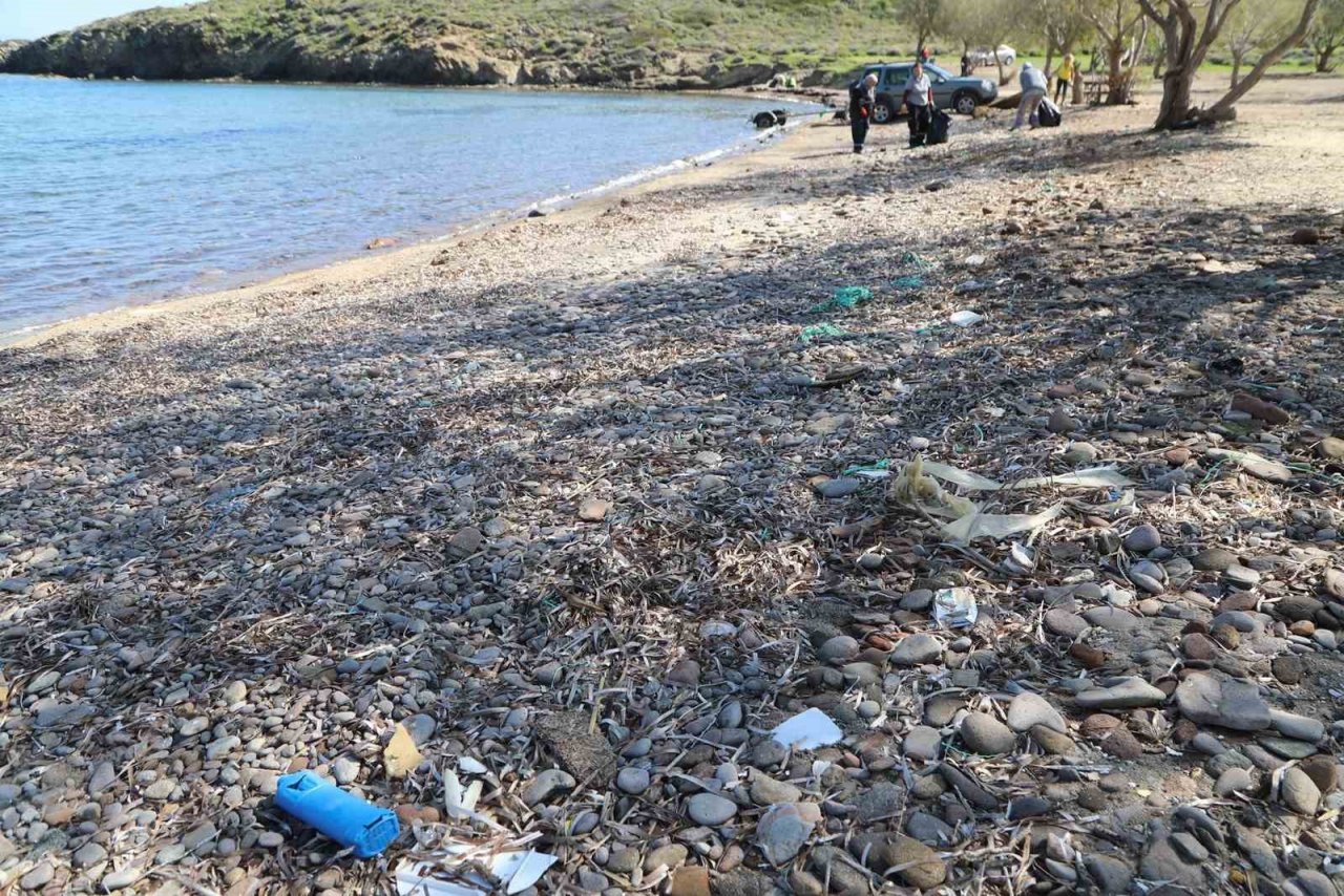 Küdür Yarımadası’nda sahil temizliği yapıldı