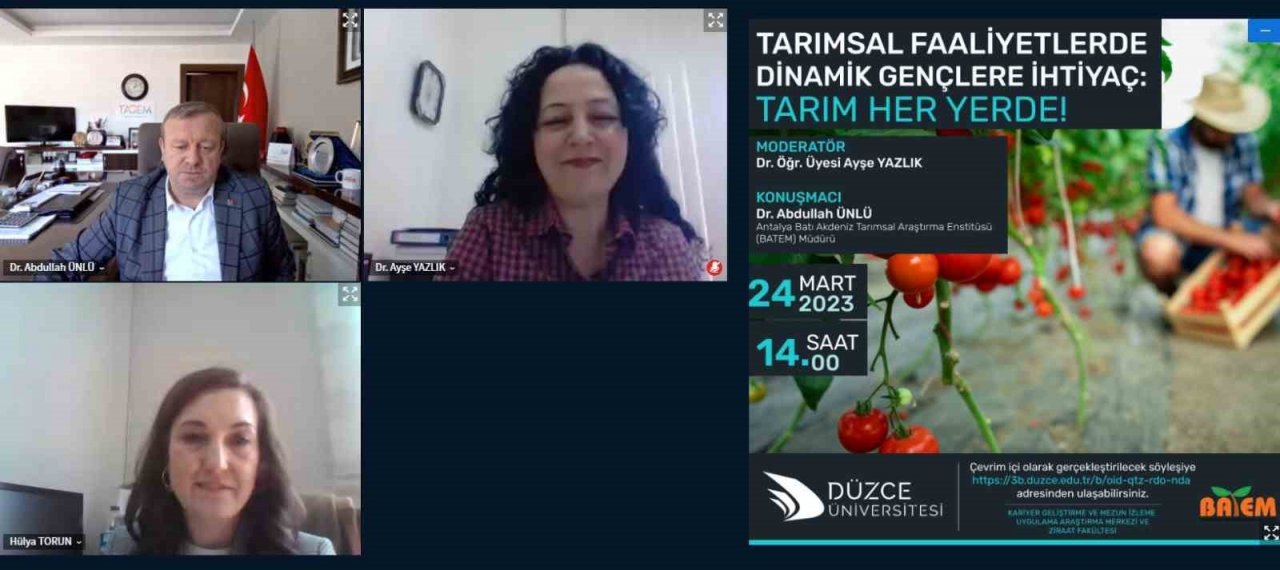 Tarımsal faaliyetlerde dinamik gençlere ihtiyaç vurgulandı