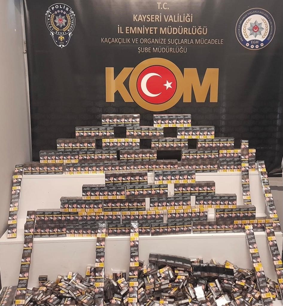 Kayseri’de Kaçak Sigara ve Tütün Operasyonu