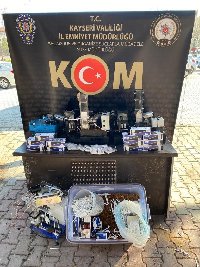 Kayseri’de Kaçak Sigara ve Tütün Operasyonu