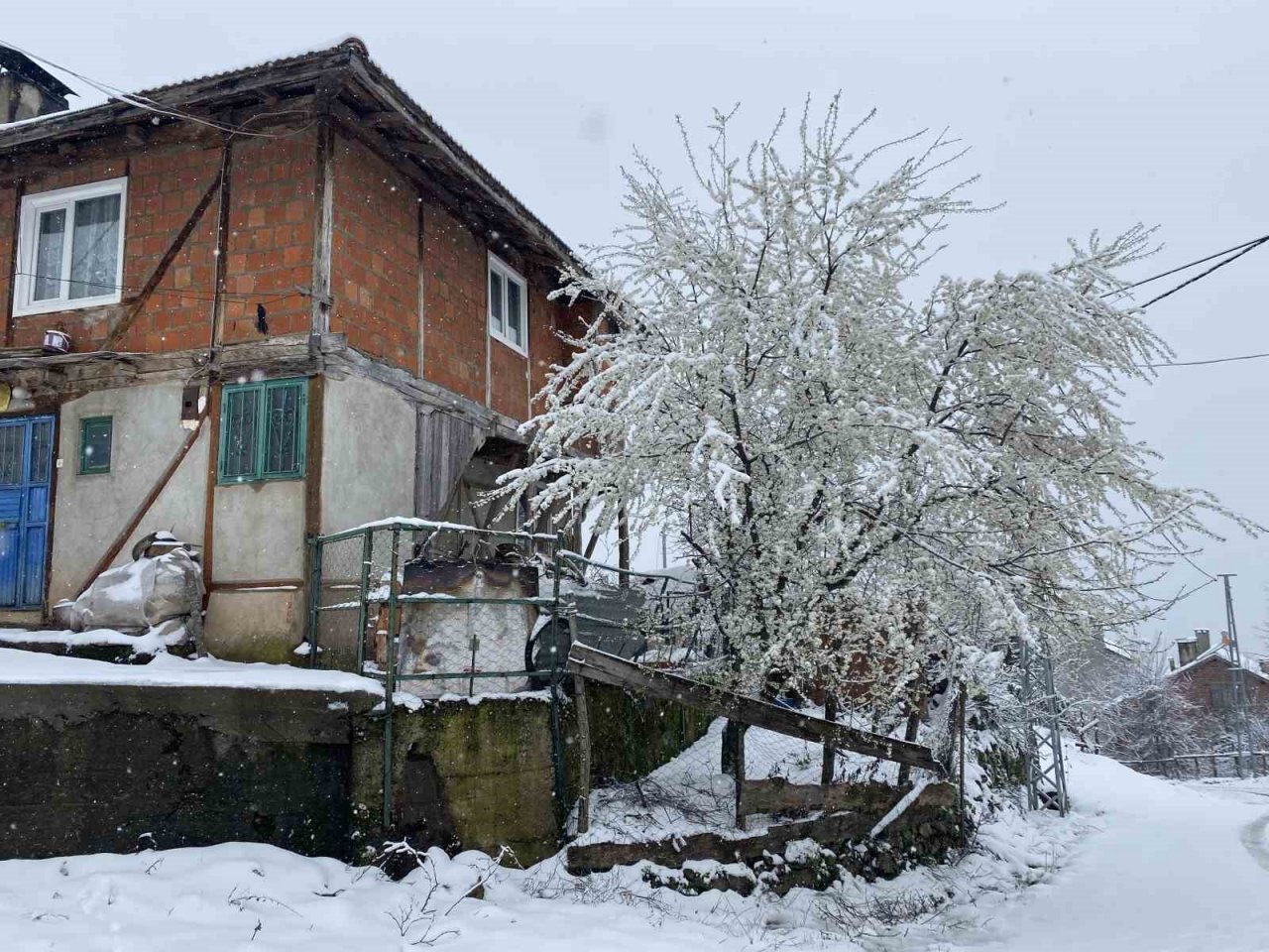 Bartın’ın yüksek rakımlı bölgelerinde kar yağışı devam ediyor