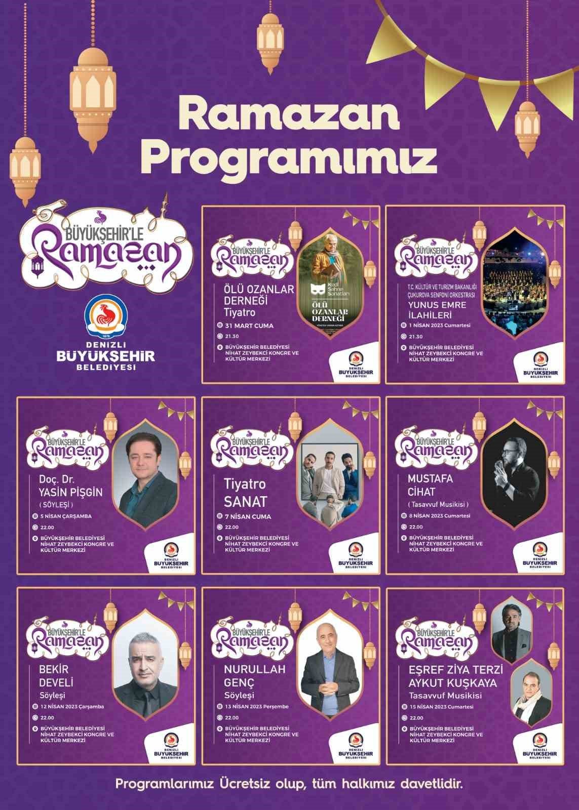 Denizli Büyükşehirden Ramazan’a özel 8 farklı program