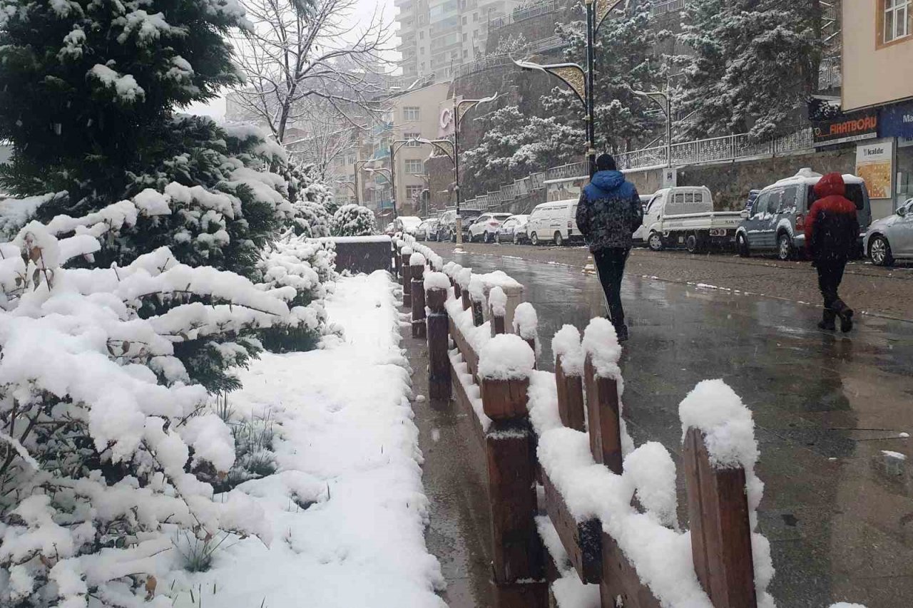 Gümüşhane’de kar yağışı etkili oluyor