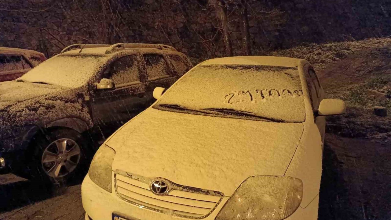 Artvin’e kış geri geldi, yüksek kesimlerde kar yağışı etkili oldu