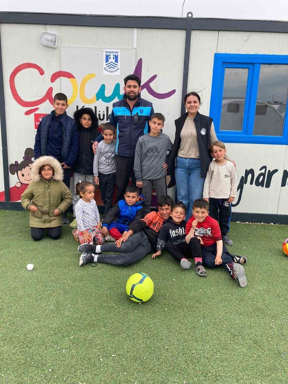 Bodrum’un dostluk kenti Hatay’da çocukların yüzü gülüyor