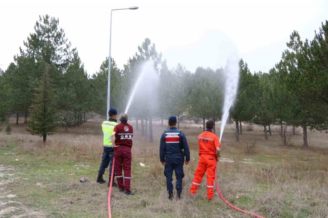 Jandarmaya orman yangınlarıyla mücadele eğitimi