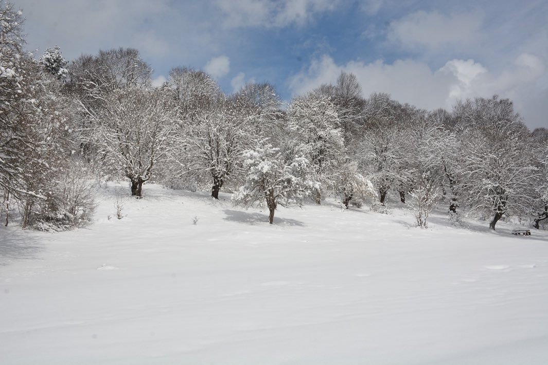 Göktepe Yaylasındaki kar manzaraları görenleri mest ediyor